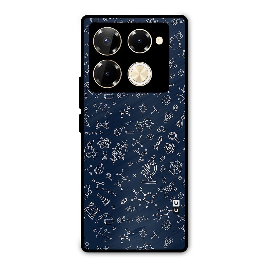 Chemistry Doodle Art Metal Back Case for Infinix Note 40 Pro Plus