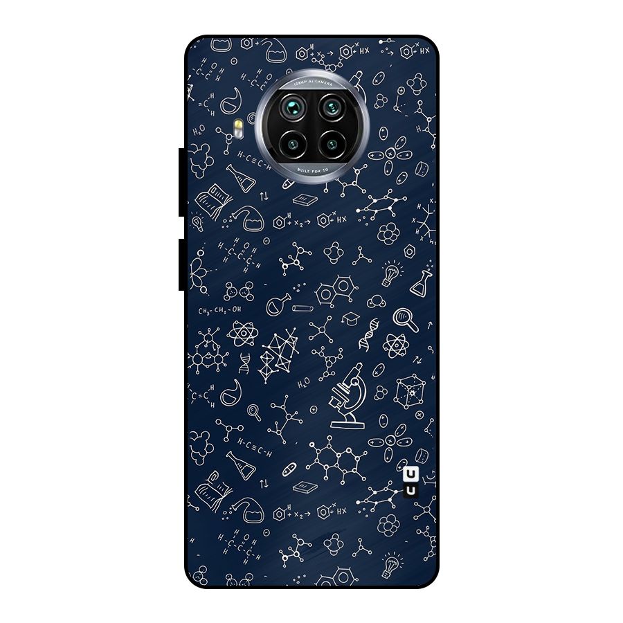 Chemistry Doodle Art Metal Back Case for Mi 10i