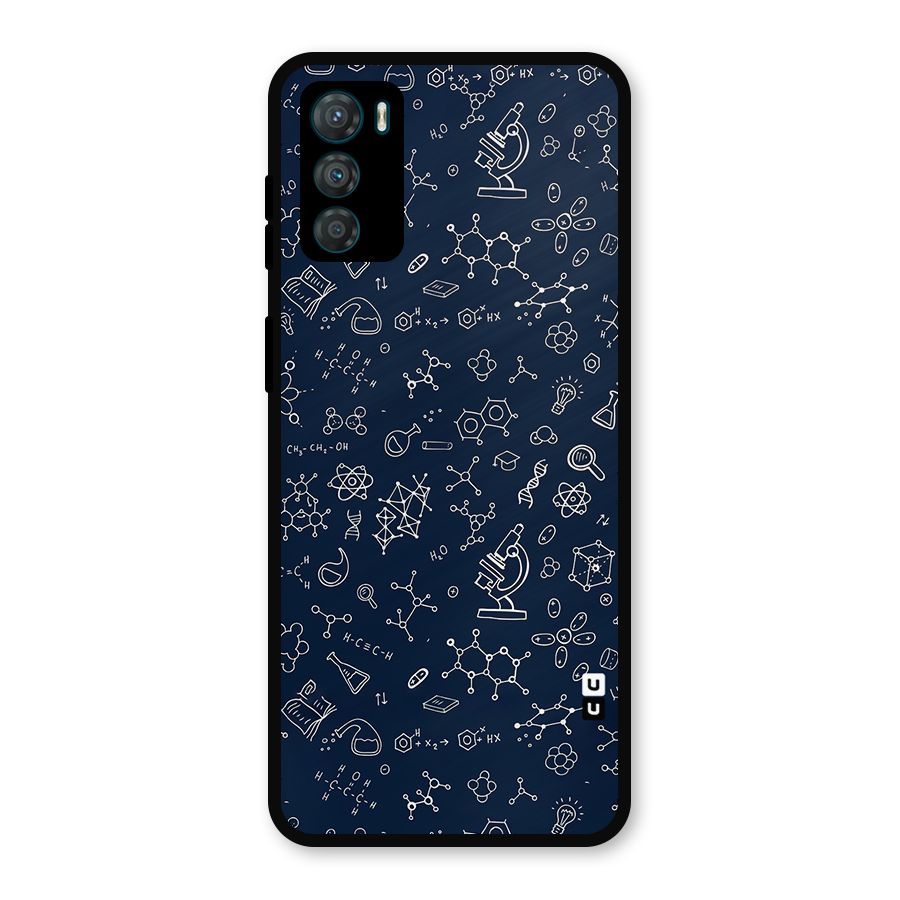 Chemistry Doodle Art Metal Back Case for Moto G42