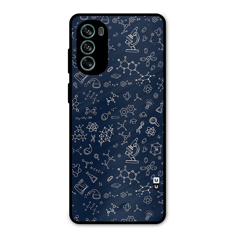Chemistry Doodle Art Metal Back Case for Moto G62
