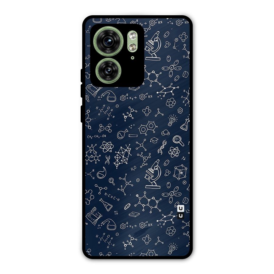 Chemistry Doodle Art Metal Back Case for Motorola Edge 40 5G
