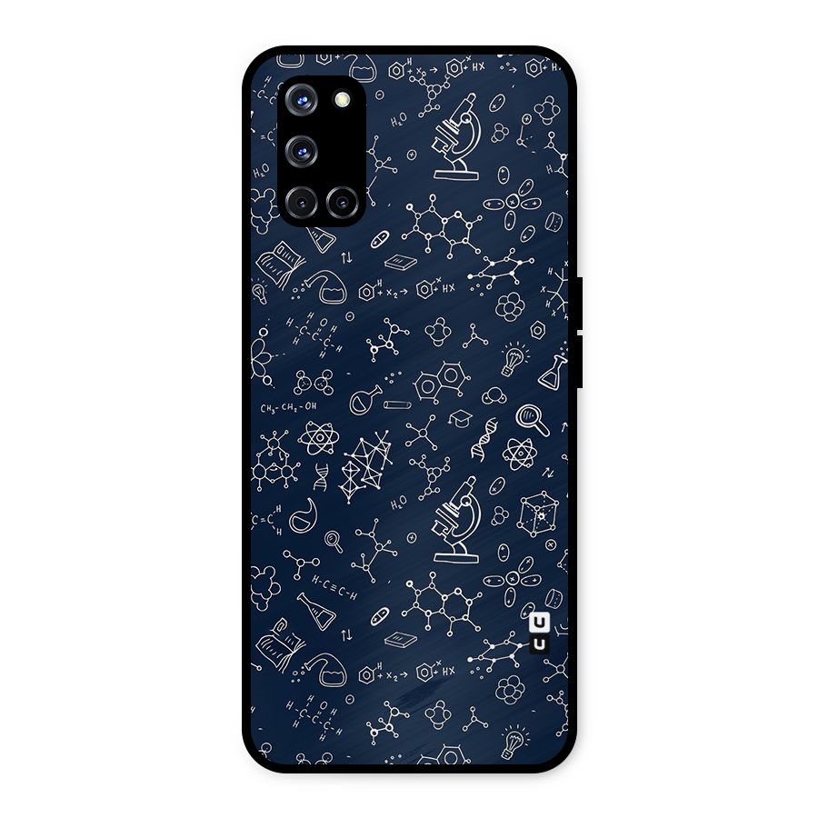 Chemistry Doodle Art Metal Back Case for Oppo A52