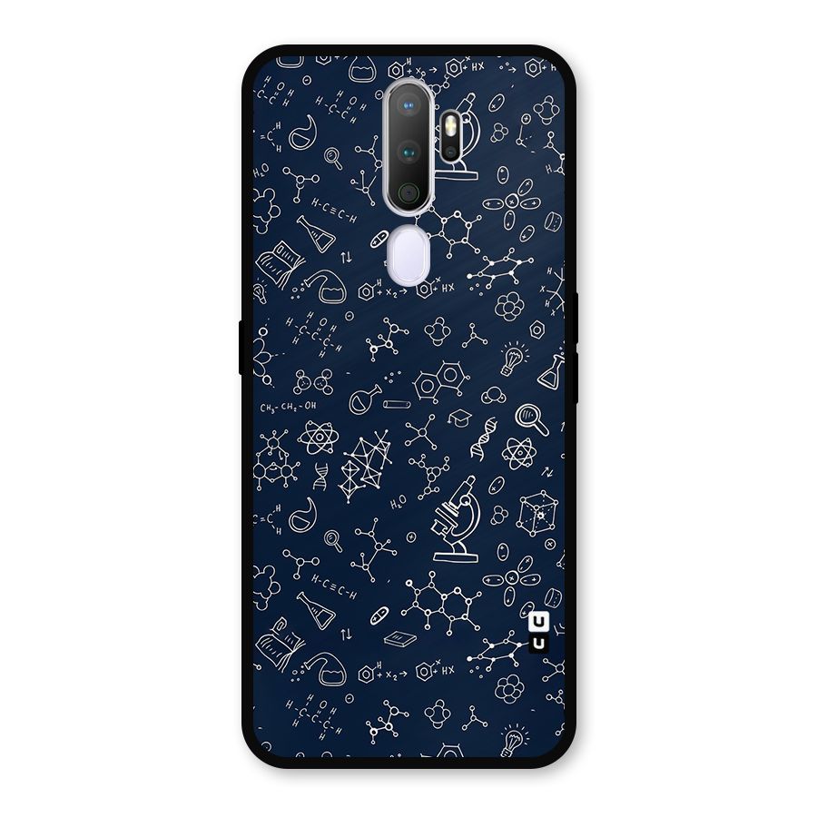 Chemistry Doodle Art Metal Back Case for Oppo A5 (2020)