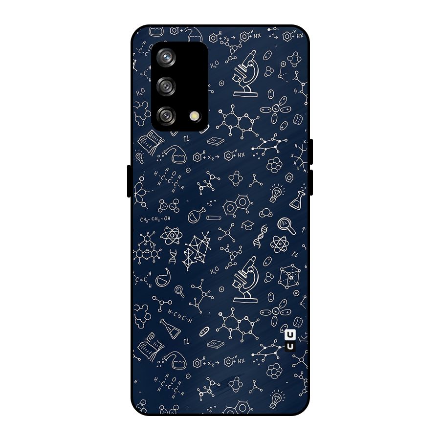 Chemistry Doodle Art Metal Back Case for Oppo F19