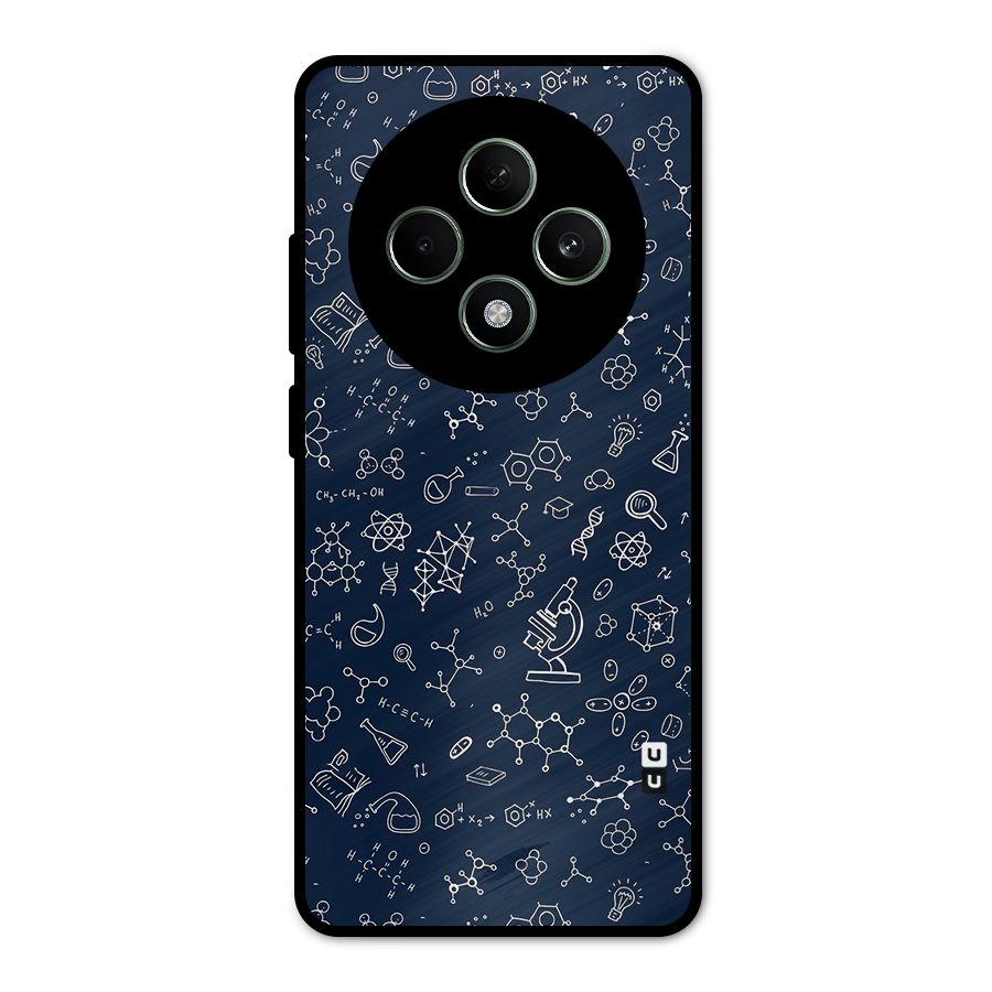 Chemistry Doodle Art Metal Back Case for Oppo F27