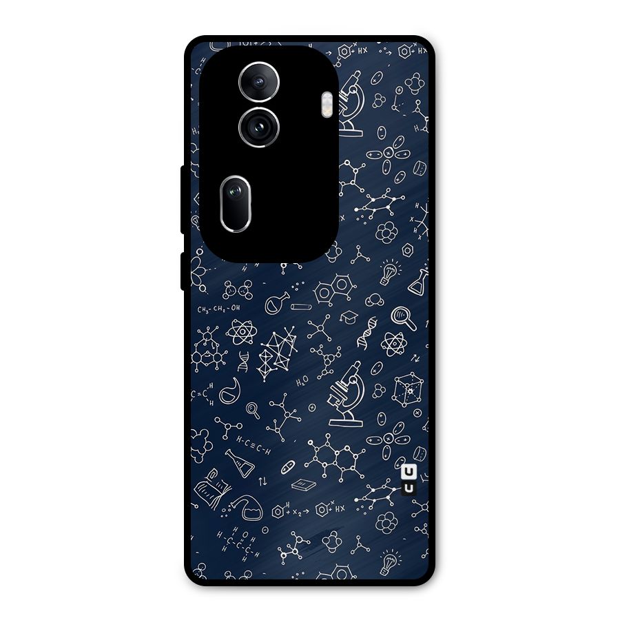 Chemistry Doodle Art Metal Back Case for Oppo Reno11 Pro 5G