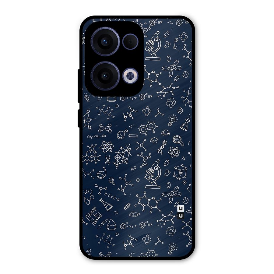 Chemistry Doodle Art Metal Back Case for Oppo Reno13