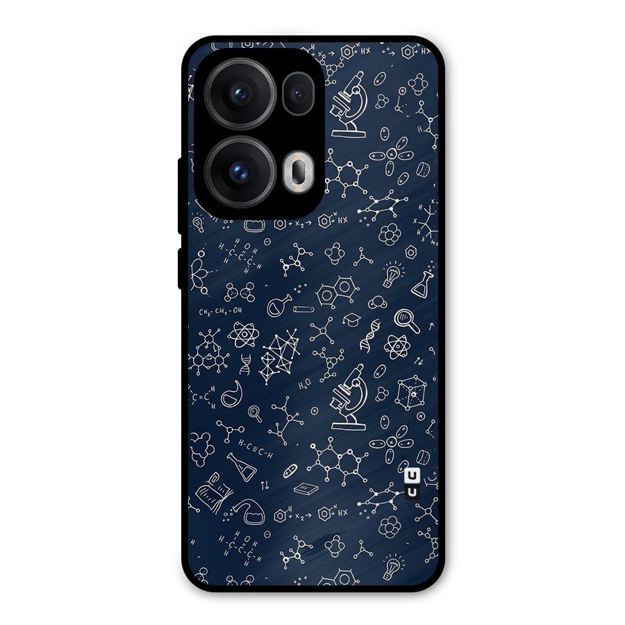 Chemistry Doodle Art Metal Back Case for Oppo Reno13 Pro