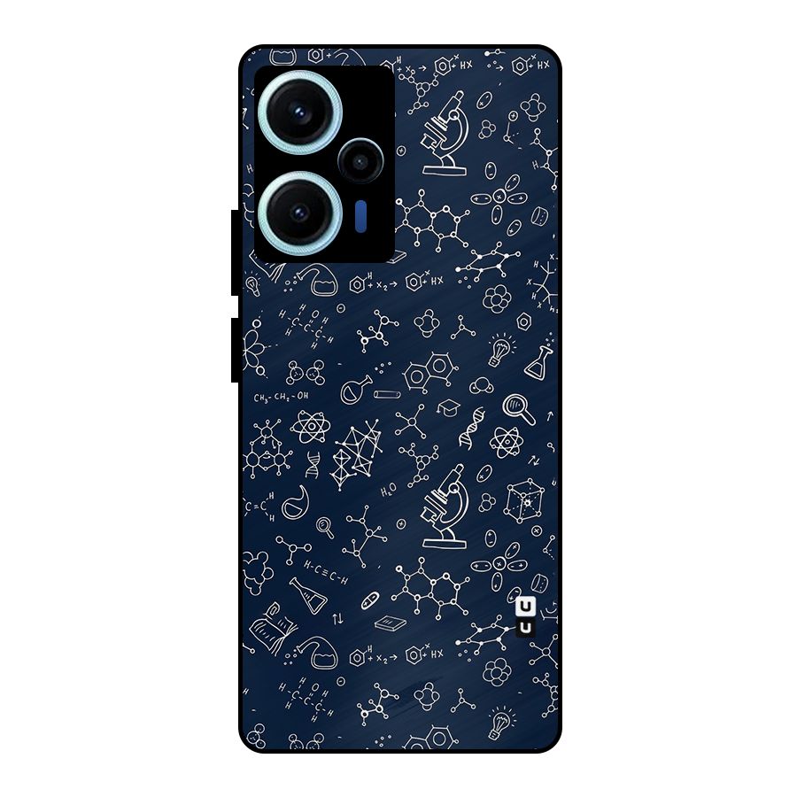 Chemistry Doodle Art Metal Back Case for Poco F5