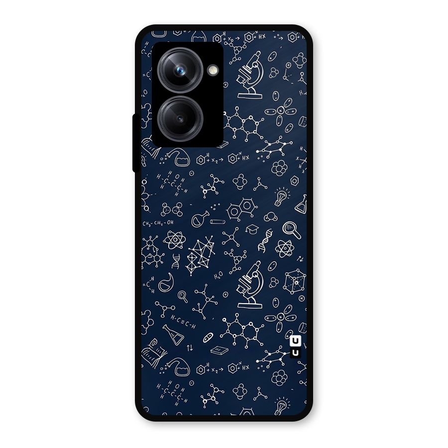 Chemistry Doodle Art Metal Back Case for Realme 10 Pro