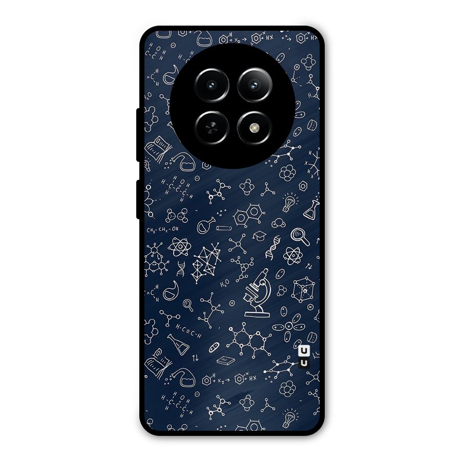 Chemistry Doodle Art Metal Back Case for Realme 12x 5G