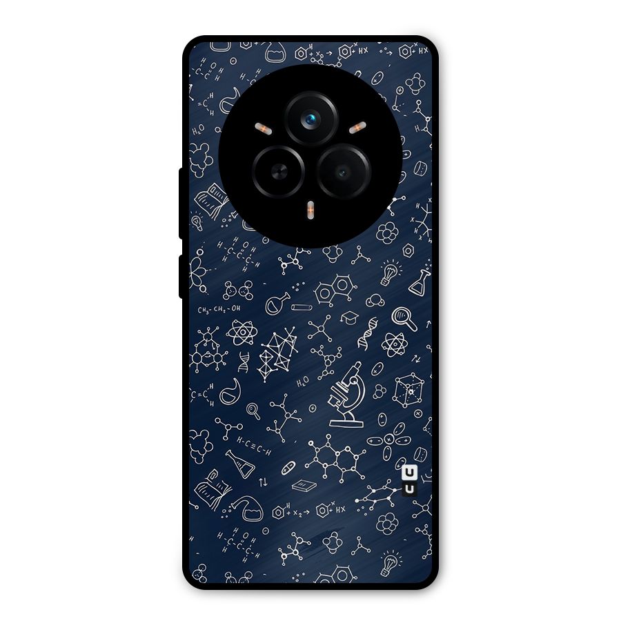 Chemistry Doodle Art Metal Back Case for Realme 14 Pro Plus