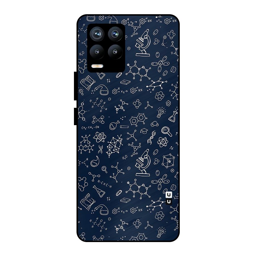 Chemistry Doodle Art Metal Back Case for Realme 8 Pro