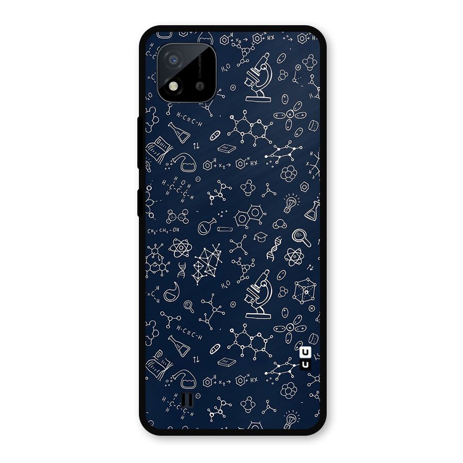 Chemistry Doodle Art Metal Back Case for Realme C11 2021