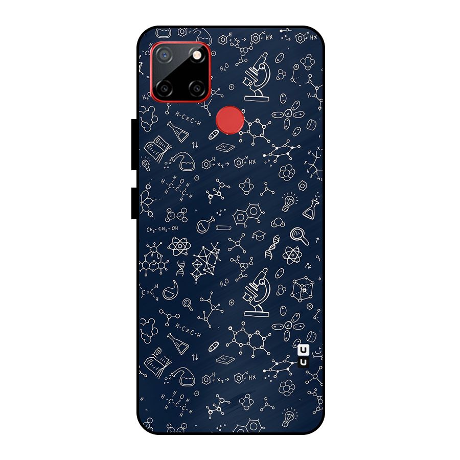 Chemistry Doodle Art Metal Back Case for Realme C12