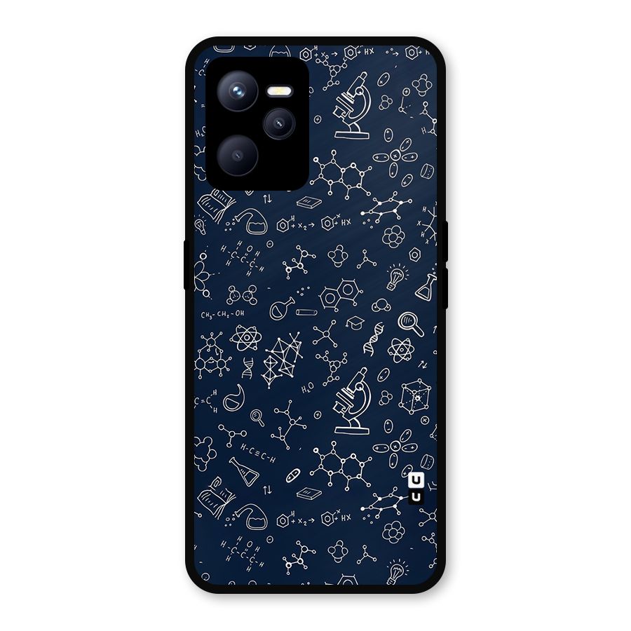 Chemistry Doodle Art Metal Back Case for Realme C35