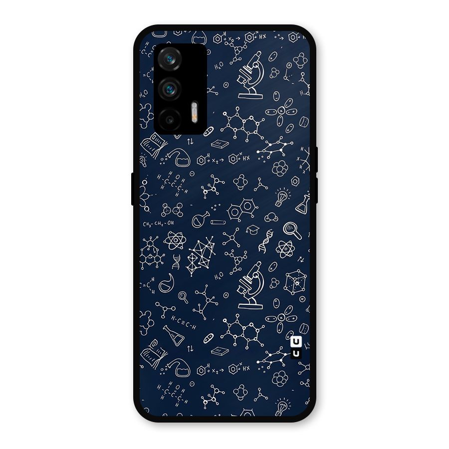 Chemistry Doodle Art Metal Back Case for Realme GT 5G
