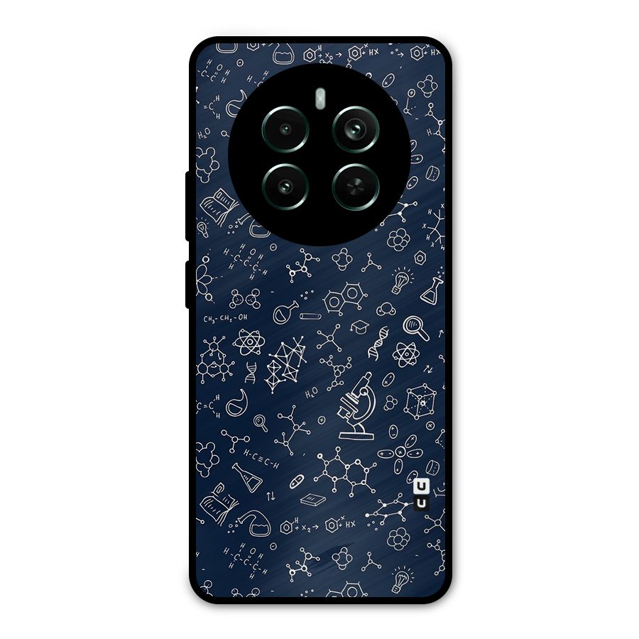 Chemistry Doodle Art Metal Back Case for Realme Narzo 70 Pro