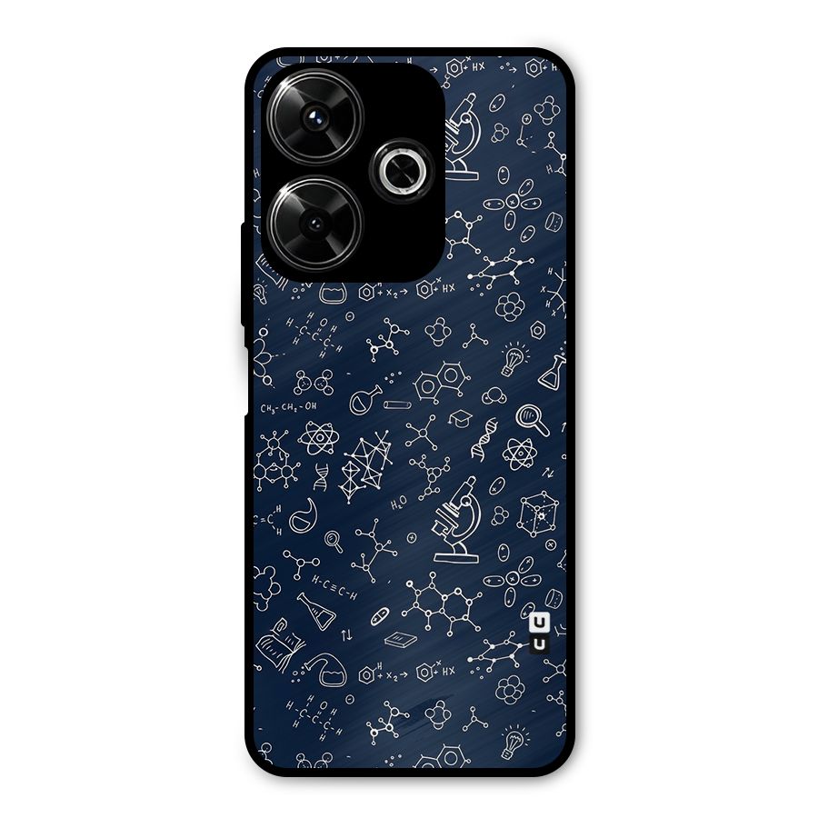 Chemistry Doodle Art Metal Back Case for Redmi 13 5G