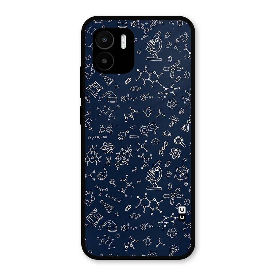 Chemistry Doodle Art Metal Back Case for Redmi A2