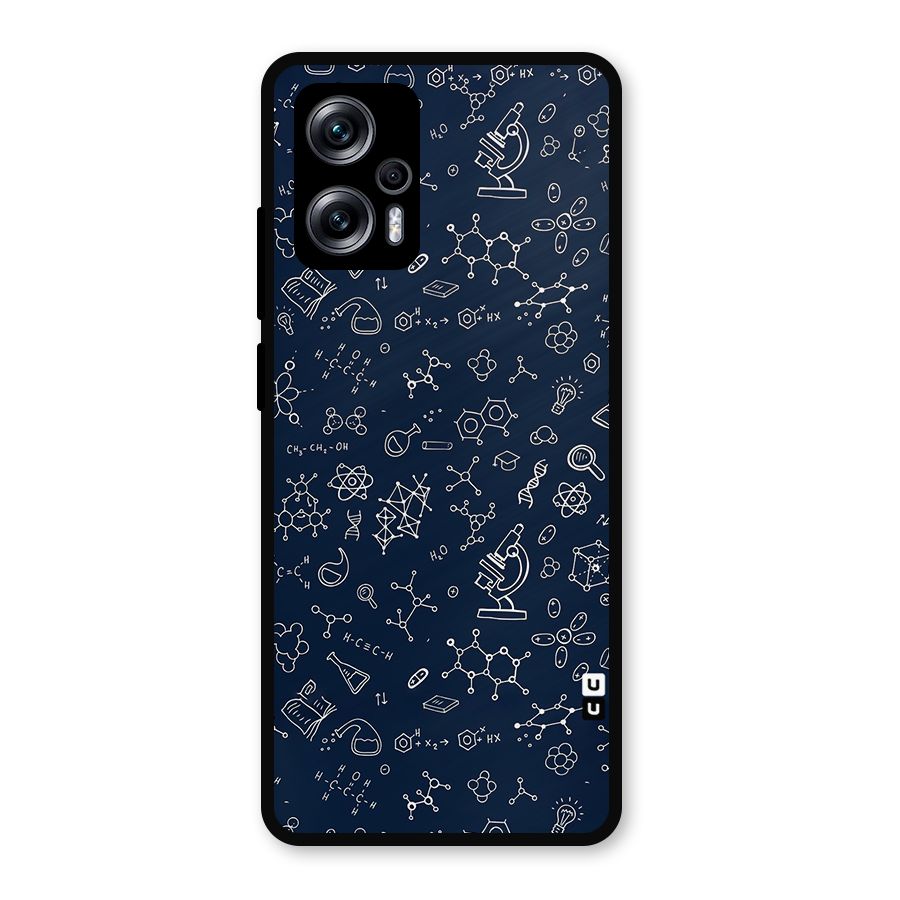 Chemistry Doodle Art Metal Back Case for Redmi K50i