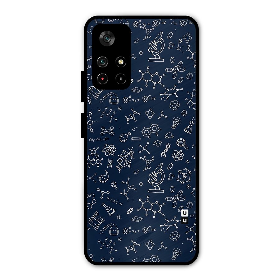 Chemistry Doodle Art Metal Back Case for Redmi Note 11T 5G