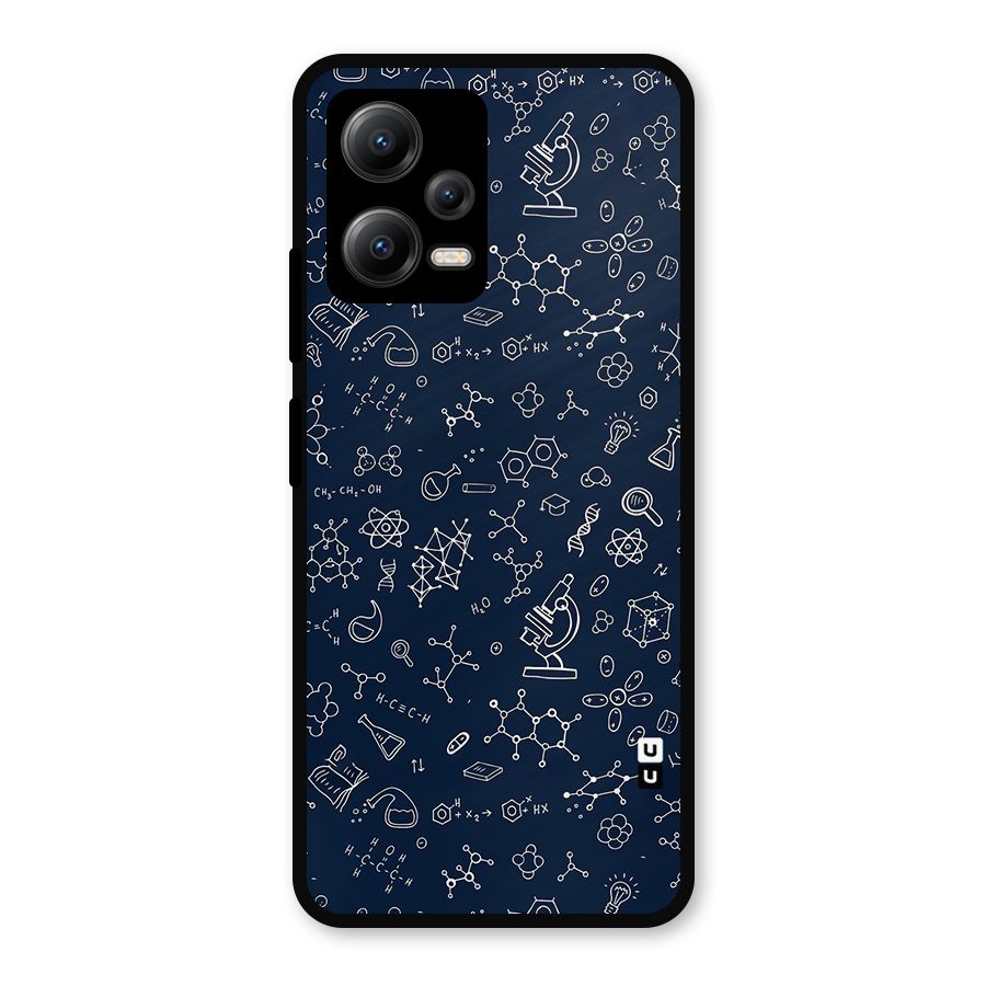 Chemistry Doodle Art Metal Back Case for Redmi Note 12 5G