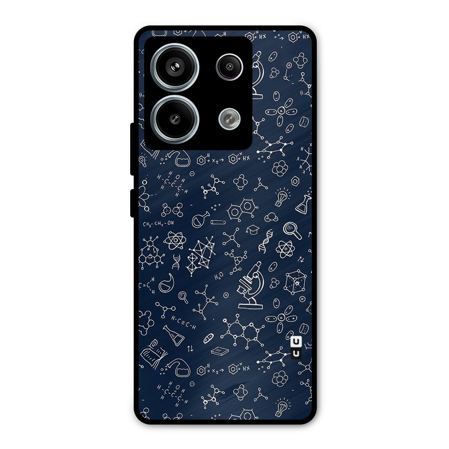 Chemistry Doodle Art Metal Back Case for Redmi Note 13 Pro 5G