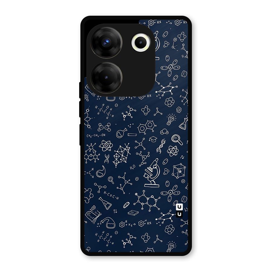 Chemistry Doodle Art Metal Back Case for Tecno Camon 20