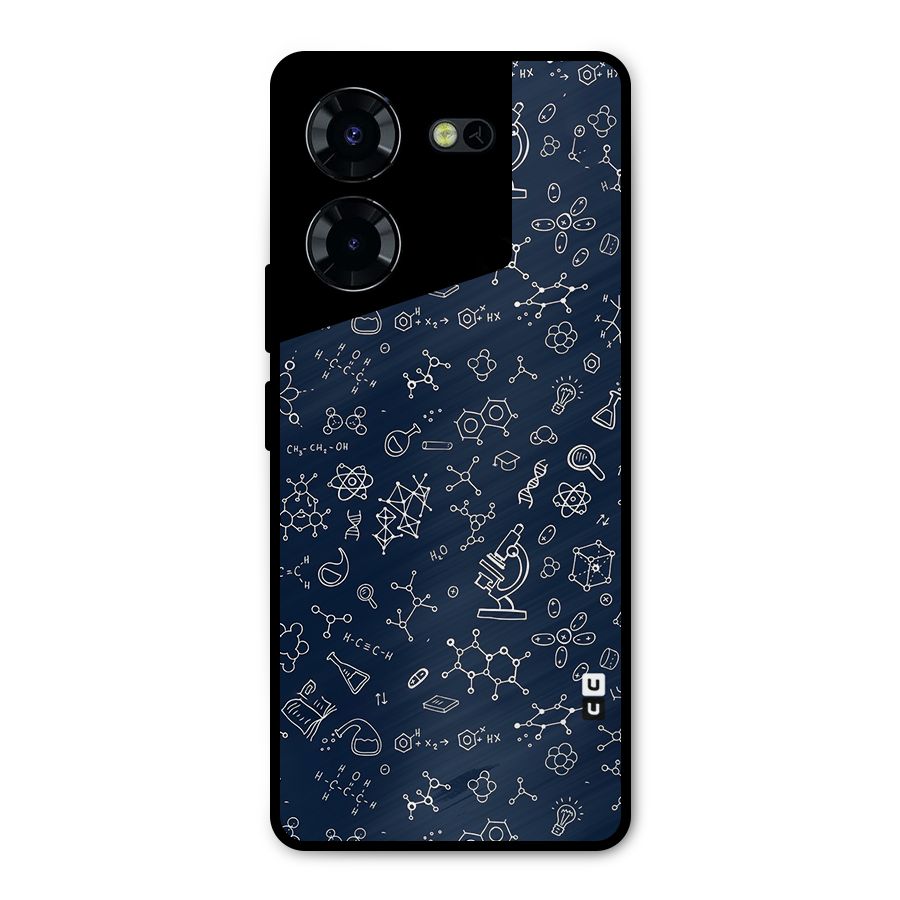 Chemistry Doodle Art Metal Back Case for Tecno Pova 5 Pro 5G
