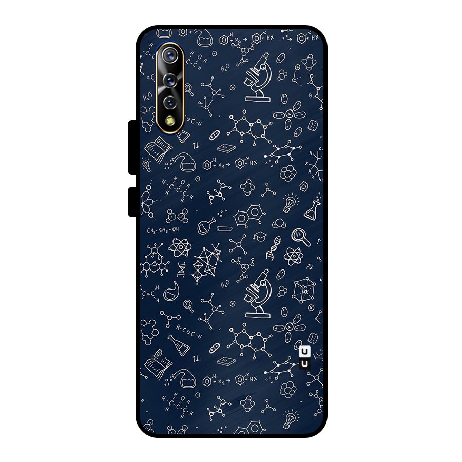 Chemistry Doodle Art Metal Back Case for Vivo S1
