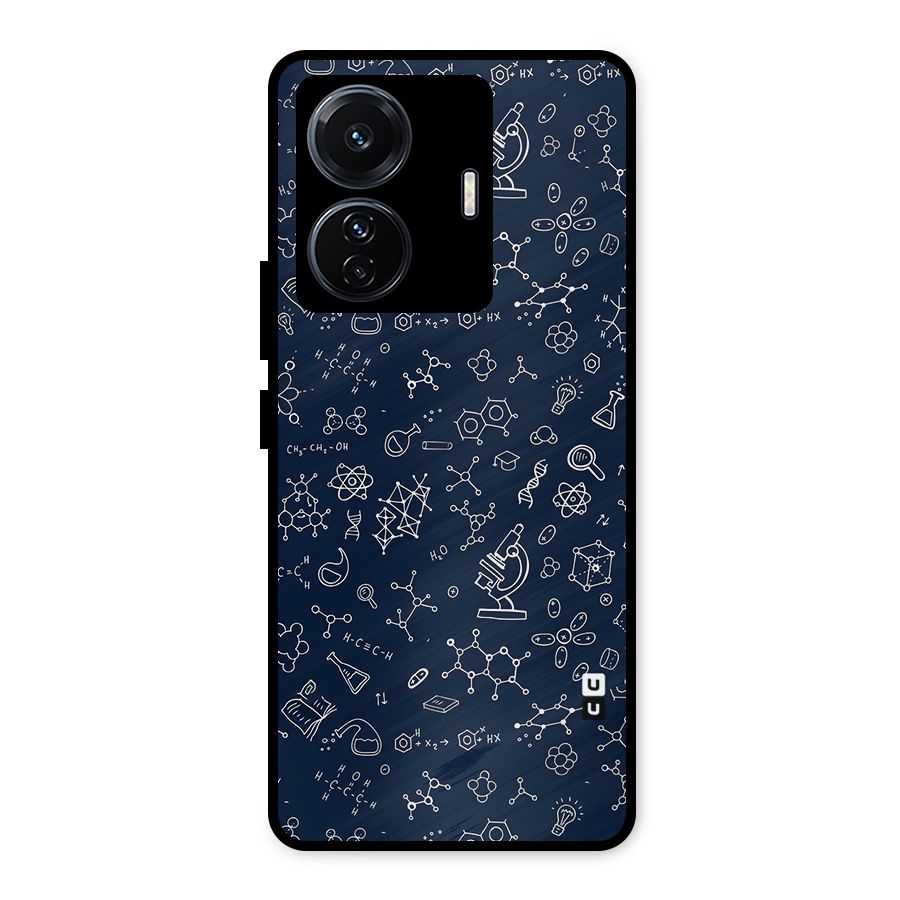 Chemistry Doodle Art Metal Back Case for Vivo T1 Pro