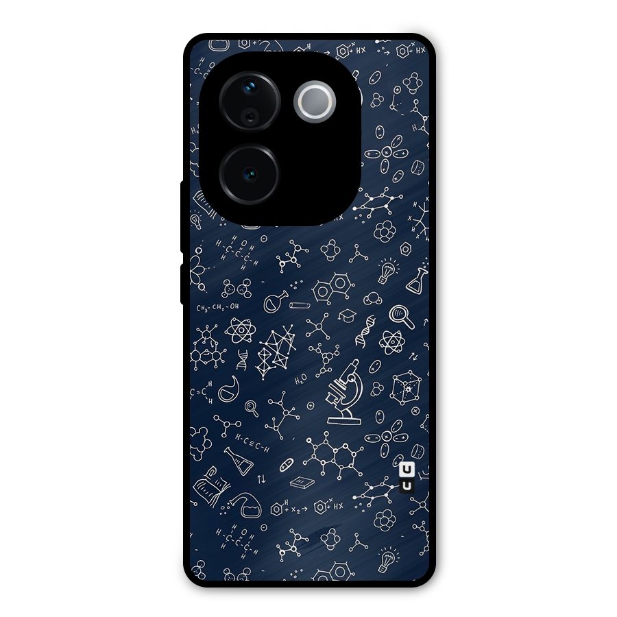 Chemistry Doodle Art Metal Back Case for Vivo T3 Pro