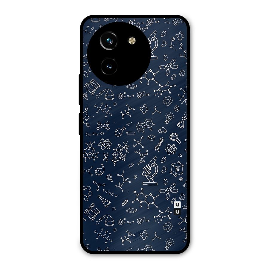 Chemistry Doodle Art Metal Back Case for Vivo T3x