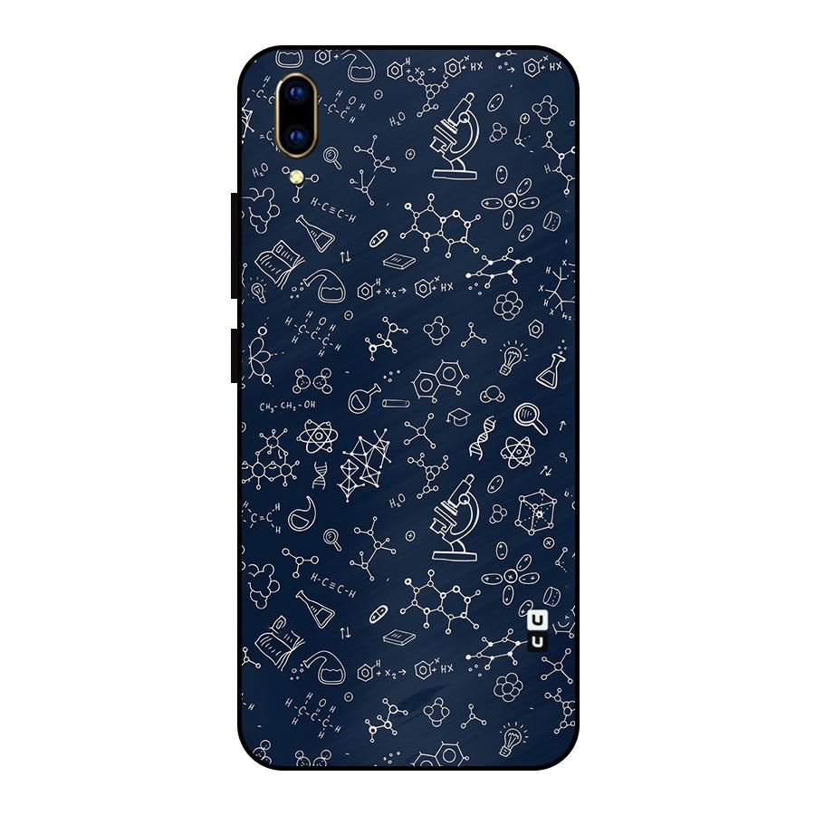 Chemistry Doodle Art Metal Back Case for Vivo V11 Pro