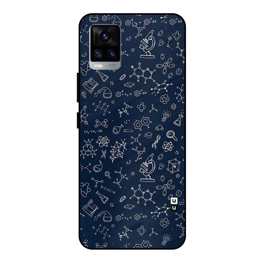 Chemistry Doodle Art Metal Back Case for Vivo V20 2021