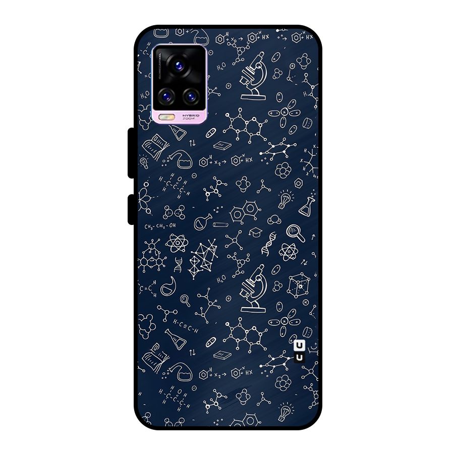 Chemistry Doodle Art Metal Back Case for Vivo V20 Pro