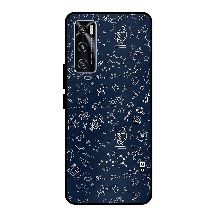 Chemistry Doodle Art Metal Back Case for Vivo V20 SE