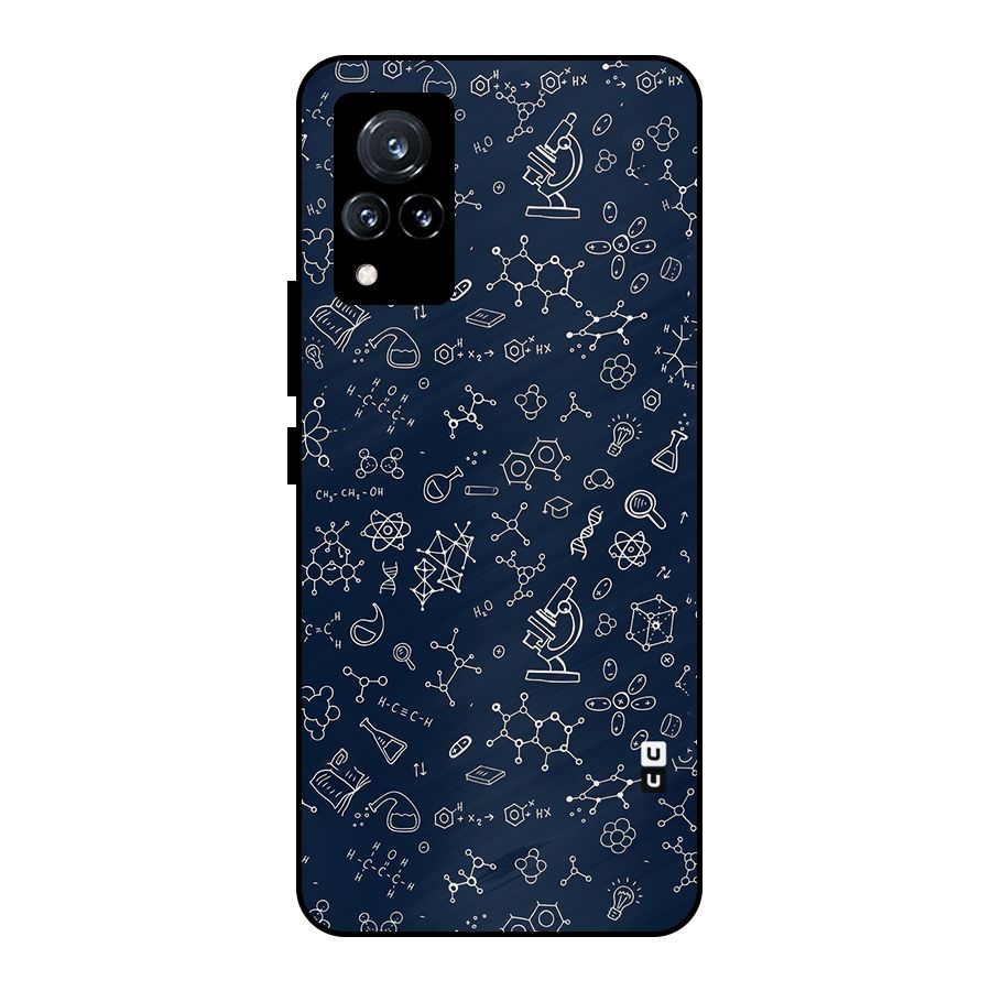 Chemistry Doodle Art Metal Back Case for Vivo V21 5G