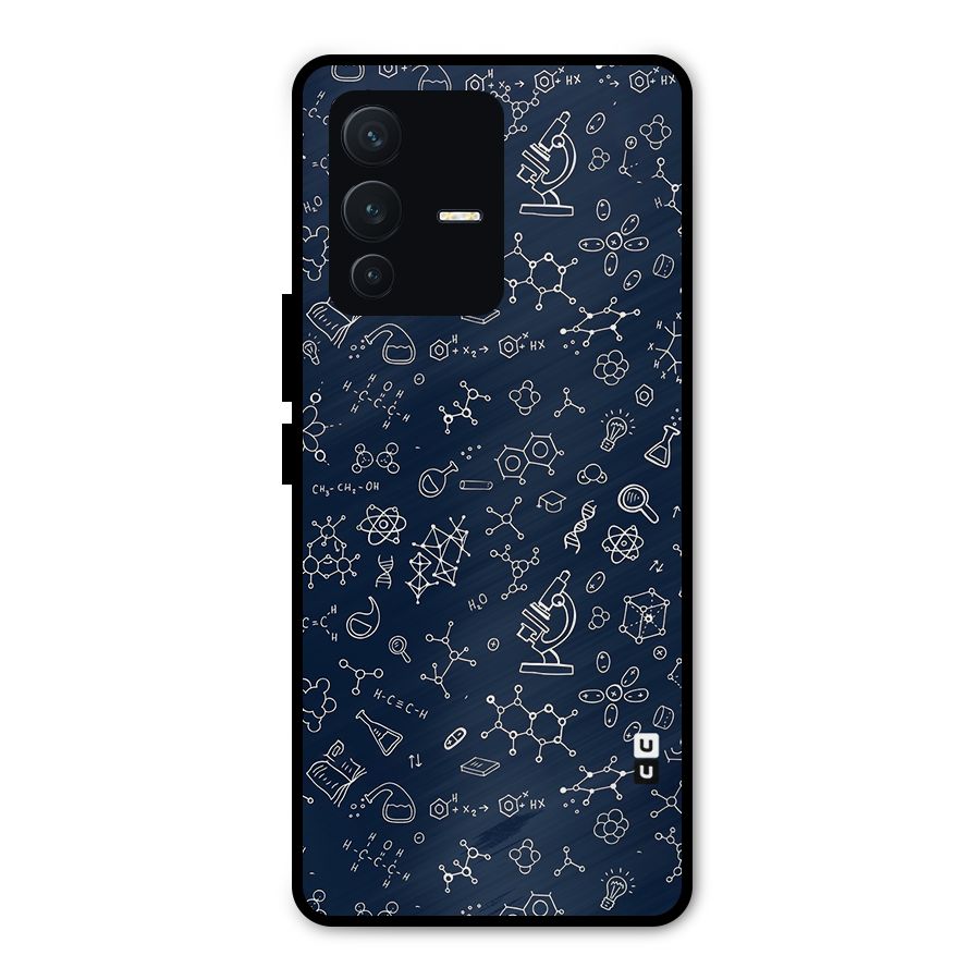 Chemistry Doodle Art Metal Back Case for Vivo V23 Pro