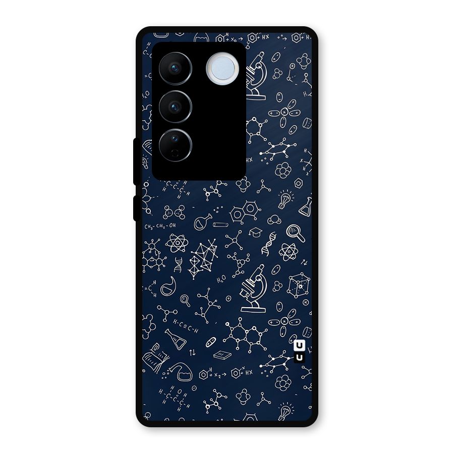 Chemistry Doodle Art Metal Back Case for Vivo V27 Pro