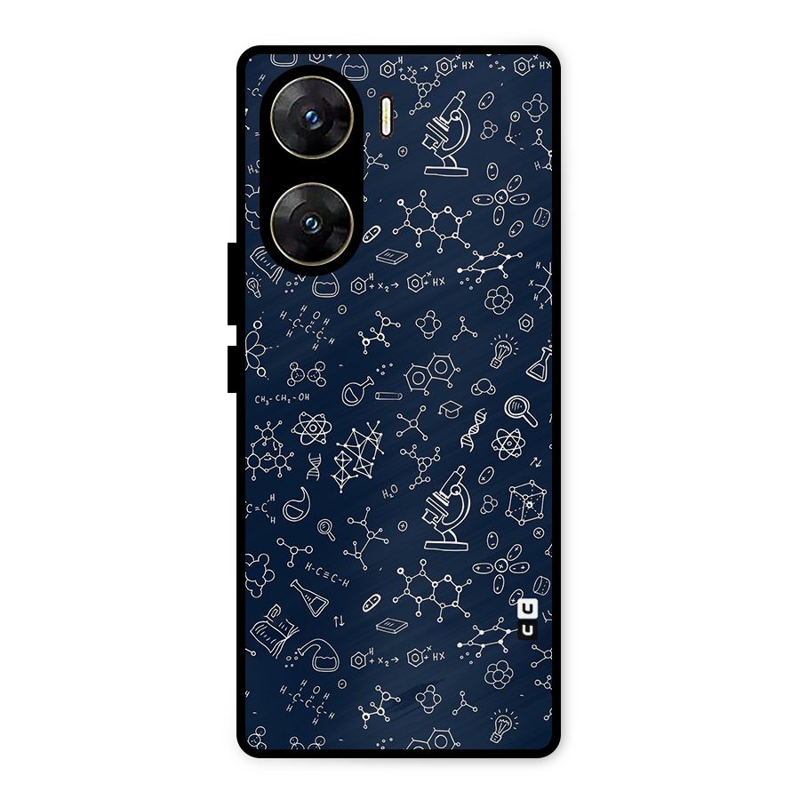 Chemistry Doodle Art Metal Back Case for Vivo V29e