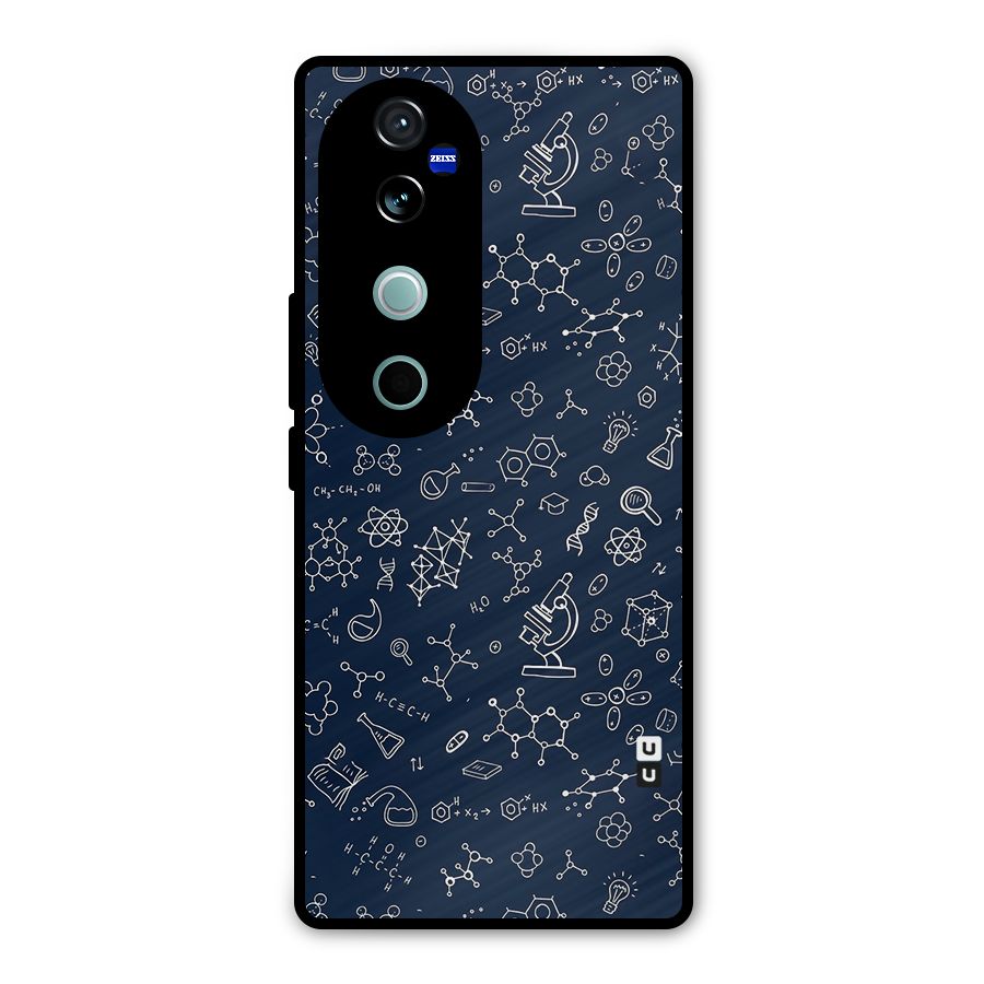 Chemistry Doodle Art Metal Back Case for Vivo V40
