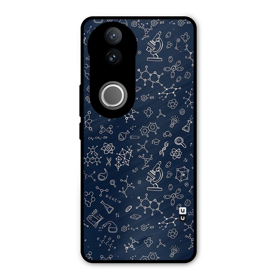 Chemistry Doodle Art Metal Back Case for Vivo V50e