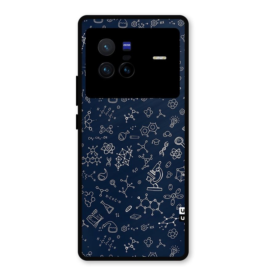 Chemistry Doodle Art Metal Back Case for Vivo X80