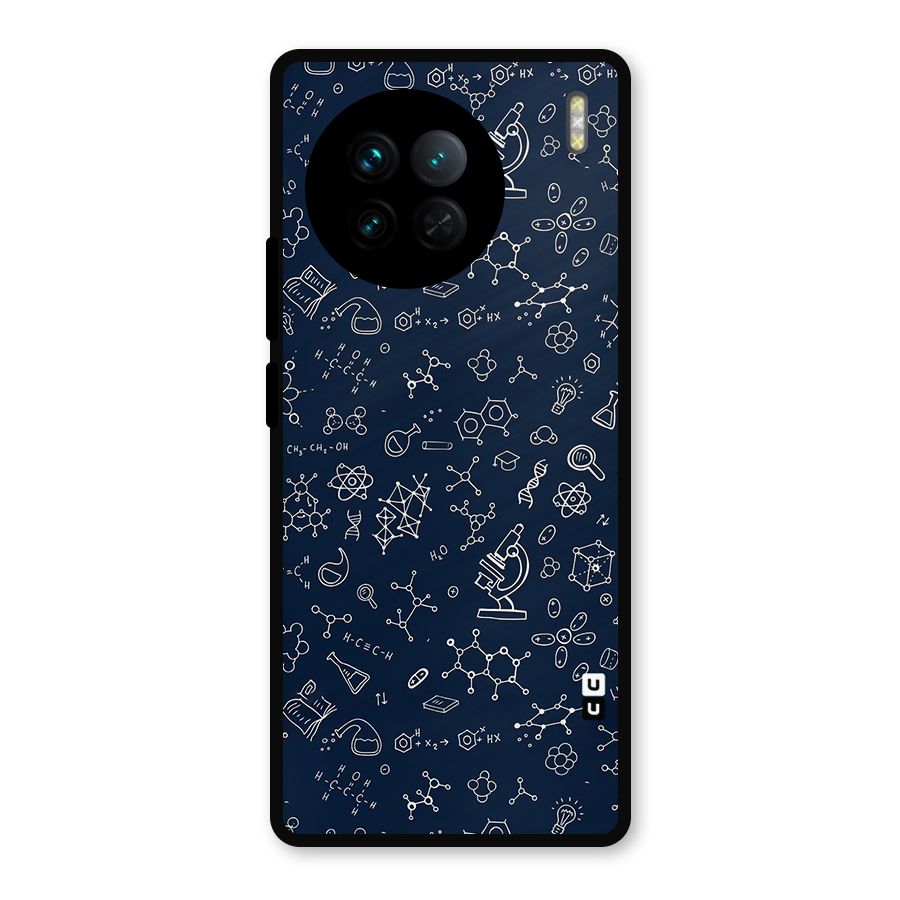 Chemistry Doodle Art Metal Back Case for Vivo X90