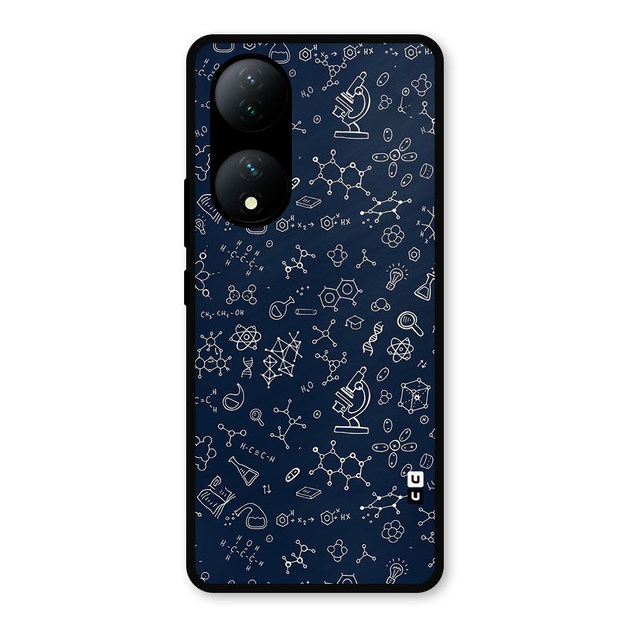 Chemistry Doodle Art Metal Back Case for Vivo Y100a