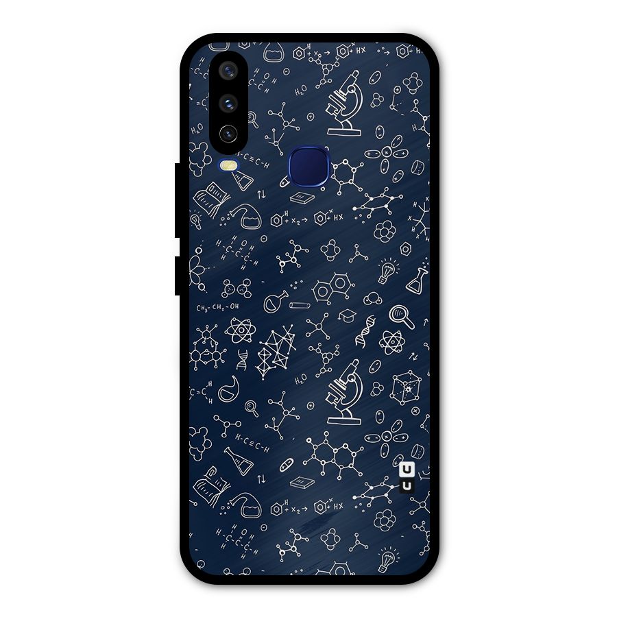 Chemistry Doodle Art Metal Back Case for Vivo Y15