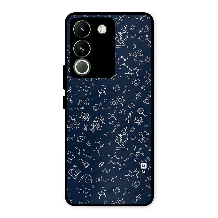 Chemistry Doodle Art Metal Back Case for Vivo Y200