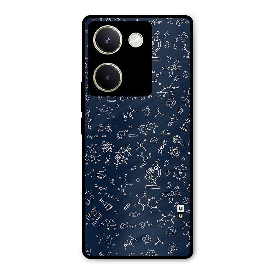 Chemistry Doodle Art Metal Back Case for Vivo Y200 Pro